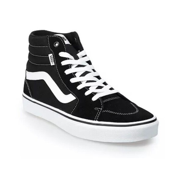 VANS FILMORE Hi Mens Black & White Athletic Skate Shoes VN0ASHZLIJU SZ US 7 NIB - Picture 2 of 9